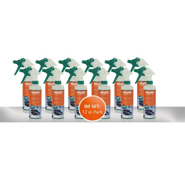 HEYLO POWER CLEAN Sprühflasche 500 ml Metallreiniger - 12er Set
